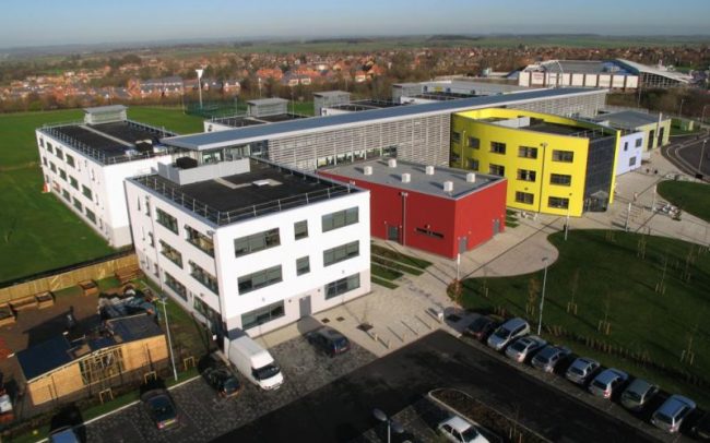 Gateway College building exterior photographed for Clean Slate case study